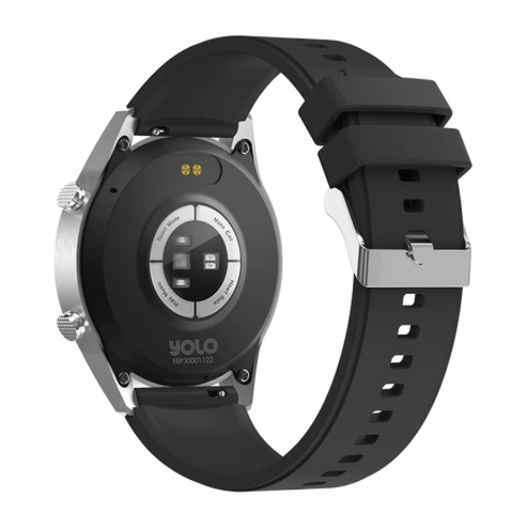 Yolo Fortuner Pro Charcoal Black Smart Watch With Bluetooth Calling