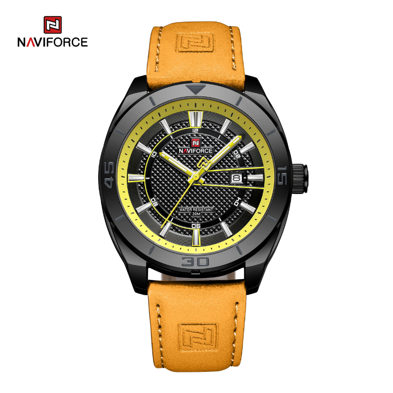 Navi Force Sport Fashion Watches Leather Seiko Movement Men’s Watch (NF-9209)