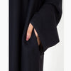 Black Basic Front-Closed Abaya