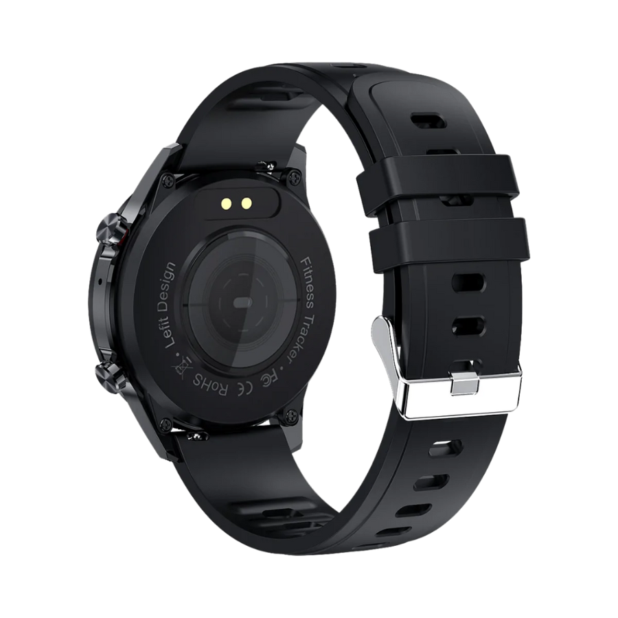 Yolo Fortuner Charcoal Black Smart Watch With Bluetooth Calling