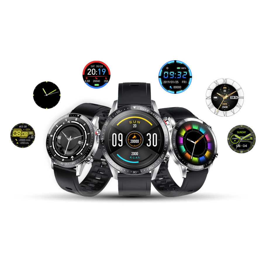 Yolo Fortuner Charcoal Black Smart Watch With Bluetooth Calling