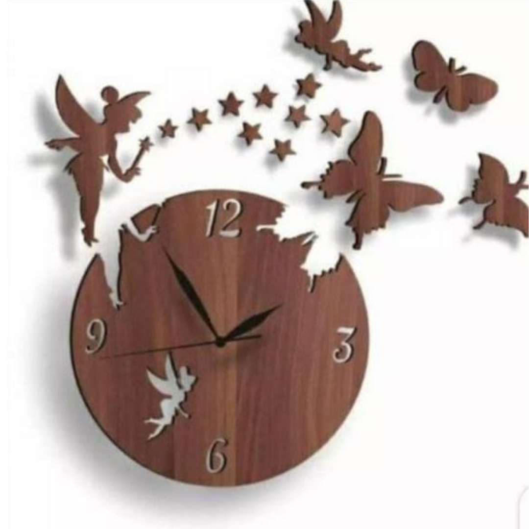 Stylish Wooden 3D Wall Clock