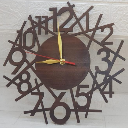 Stylish Wooden 3D Wall Clock